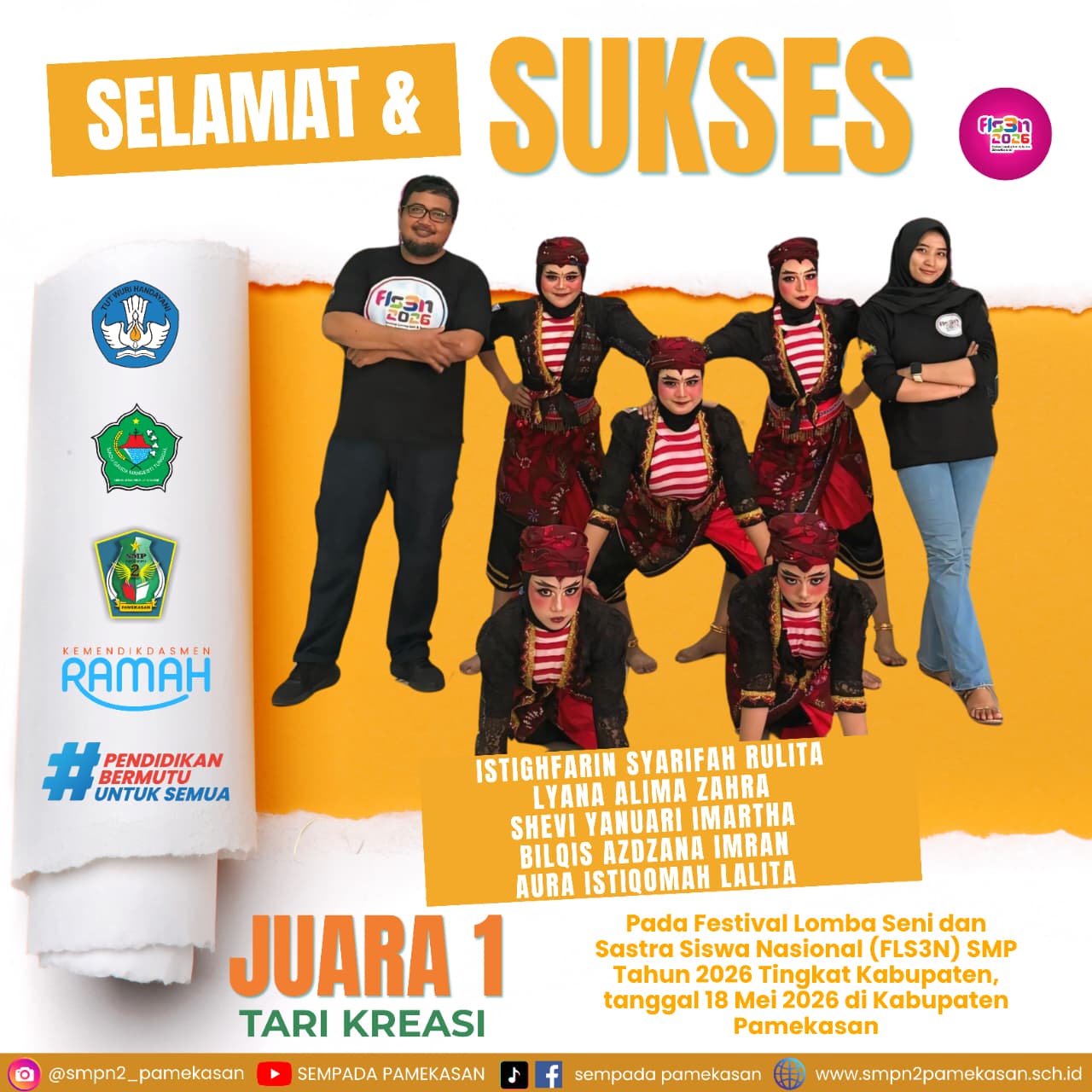 Juara 1 Lomba Tari Kreasi