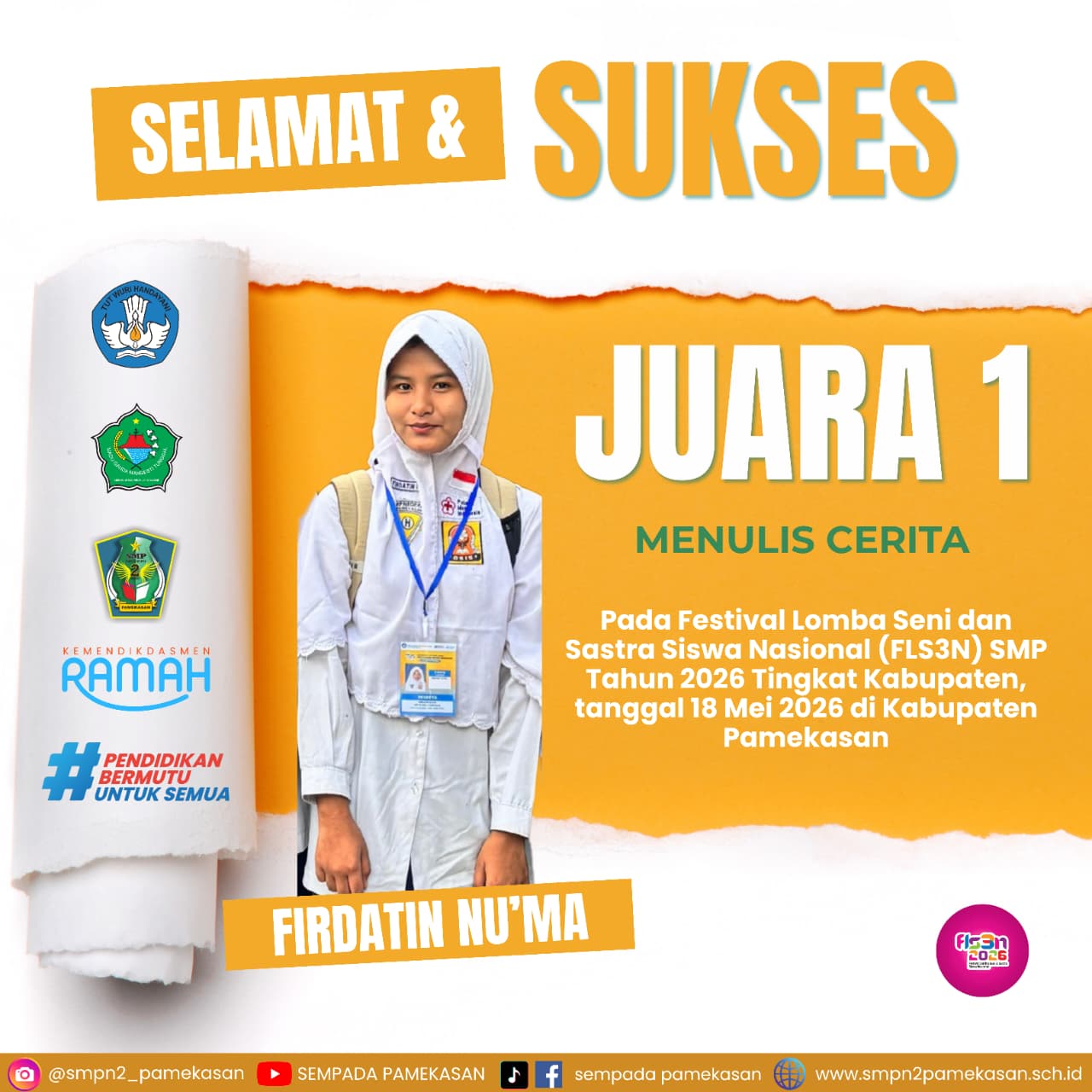 Juara 1 Lomba Menulis Cerita